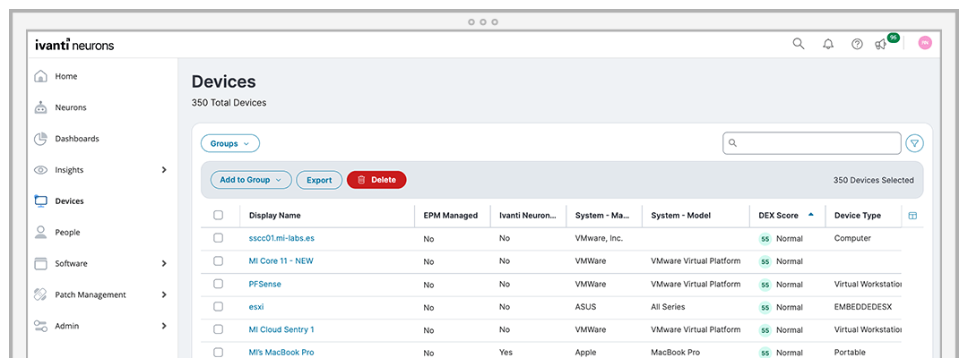 screenshot of neurons for uem